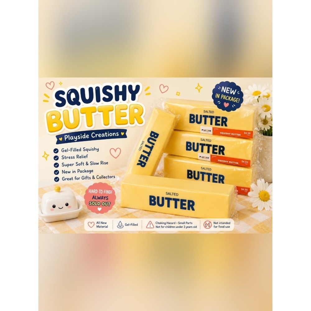 Playside Creations Squishy Butter Gel Filled Stress Toy NWT Hobby Lobby
